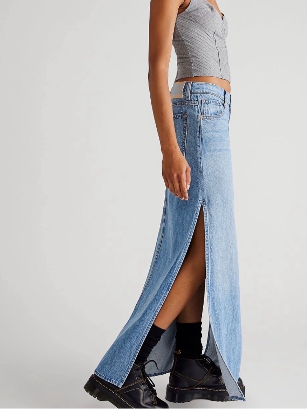 Snacks! by MOTHER The Fun Dip Slice Maxi Skirt size 26